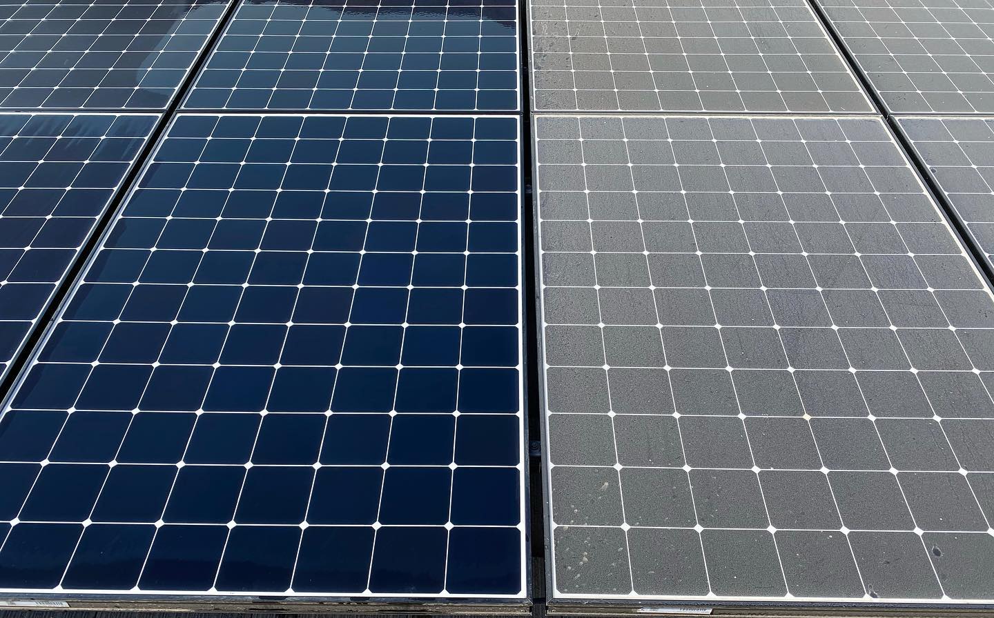 professional solar panel cleaning bay area california before and after